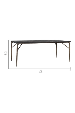 Table à manger en bois massif - 200 x 100 x 76 cm