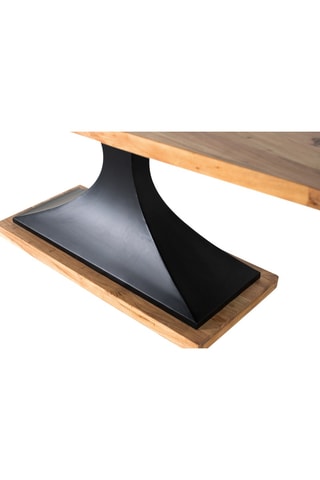 Table à manger - Marron et noir - En bois de manguier - 76 x 200 x 100 cm