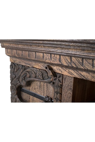 Meuble TV 2 portes en manguier massif - 150 x 61 x 40 cm