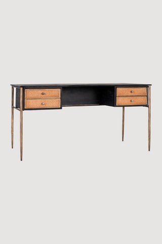 Bureau 4 tiroirs en manguier - 76  x 150 x 65 cm