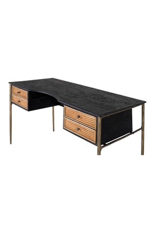 Bureau 4 tiroirs en manguier - 76  x 150 x 65 cm