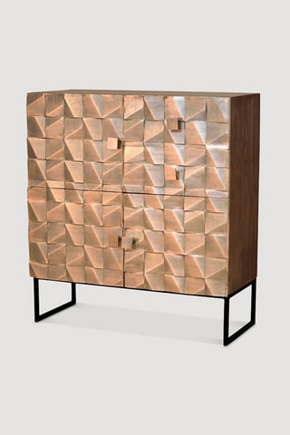 Buffet 3 portes - Naturel et noir