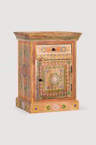 Table de chevet - Marron - En bois de manguier - 60 x 45 x 34 cm