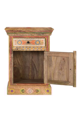 Table de chevet - Marron - En bois de manguier - 60 x 45 x 34 cm