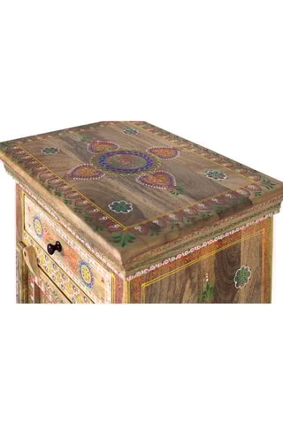 Table de chevet - Marron - En bois de manguier - 60 x 45 x 34 cm