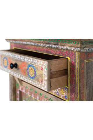 Table de chevet - Marron - En bois de manguier - 60 x 45 x 34 cm