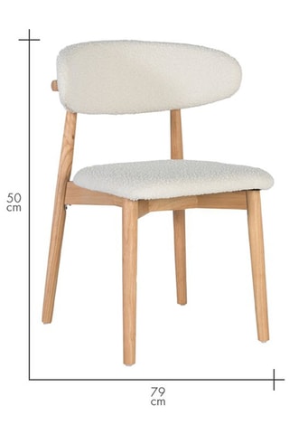 2 chaises en hévéa - 56 x 79 x 50 cm