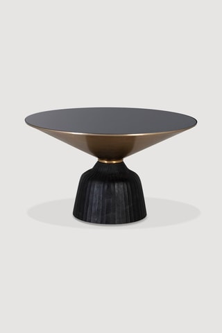 Table basse -  Noir et doré - 76 x 44 x 76 cm
