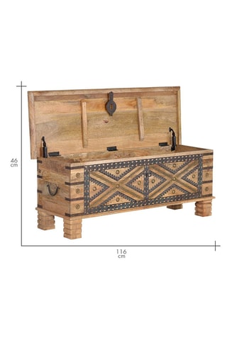 Coffre - Naturel et noir