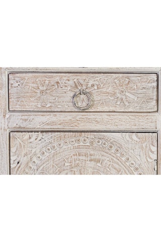 Buffet 3 portes - Blanc vieilli