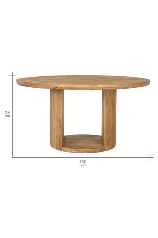 Table à manger en bois - 150 x 76 x 150 cm