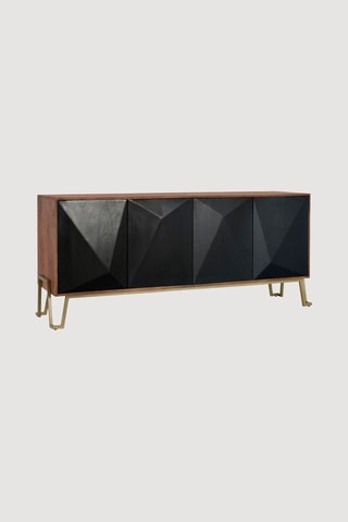 Buffet 4 portes en manguier - 80 x 180 x 46 cm