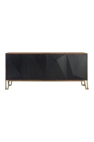 Buffet 4 portes en manguier - 80 x 180 x 46 cm