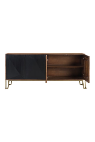Buffet 4 portes en manguier - 80 x 180 x 46 cm
