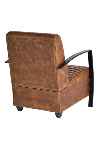 Fauteuil - Marron et noir - En cuir