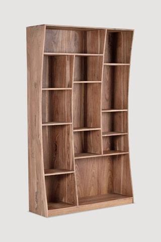 Bibliothèque - Naturel - En acacia - 120 x 200 x 38 cm