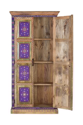 Armoire 2 portes - Naturel et violet