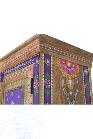 Armoire 2 portes - Naturel et violet