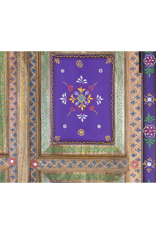 Armoire 2 portes - Naturel et violet