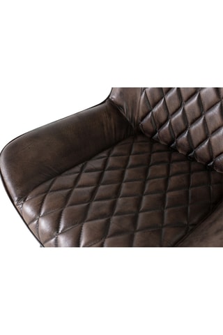 Chaise - Marron foncé - Revêtement en cuir