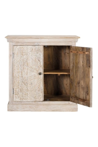 Buffet 2 portes en manguier - 90 x 90 x 40 cm