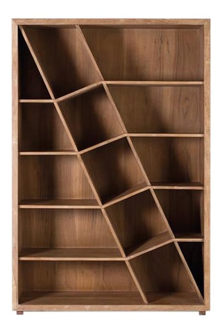 Bibliothèque - Naturel - En bois de manguier massif - 120 x 180 x 40 cm