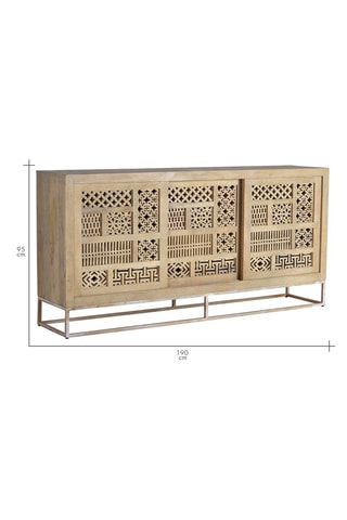Buffet 3 portes - Naturel - 190 x 95 x 40 cm