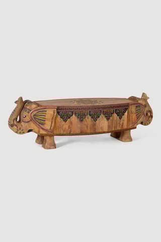 Banc - Multicolore - En bois de manguier - 157 x 40 x 46 cm