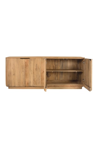 Buffet 4 portes en bois de manguier - 175 x 70 x 45 cm