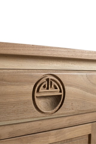 Meuble TV 3 portes en teck - 170 x 62 x 35 cm