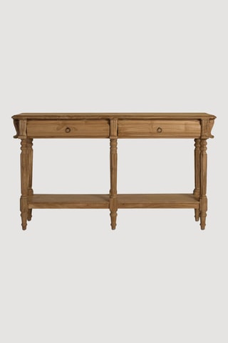 Console 2 tiroirs en teck - 151 x 86 x 42 cm