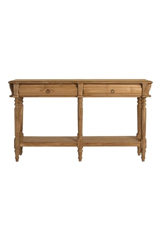 Console 2 tiroirs en teck - 151 x 86 x 42 cm