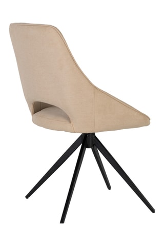 2 chaises pivotantes - Beige et noir
