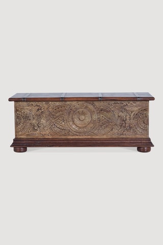 Coffre - Naturel - En bois de manguier - 116 x 45 x 40 cm