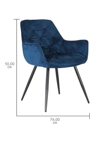 2 chaises - Bleu électrique et noir