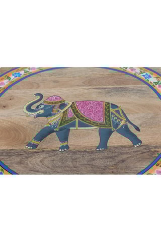 Table basse en bois de manguier - Naturel et multicolore - 46 x 78 x 78 cm