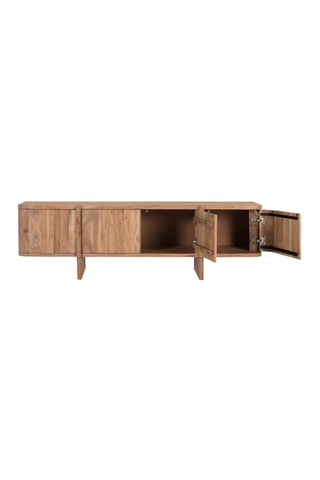 Meuble TV 4 portes en acacia - 170 x 51 x 40 cm