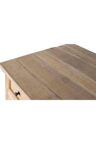 Bureau 2 portes en bois - Naturel - 145 x 76 x 70 cm