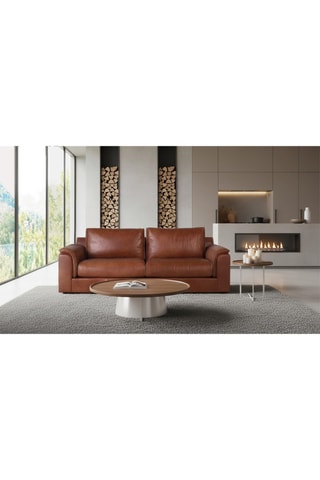 Canapé - Marron - En cuir