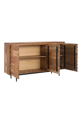 Buffet 3 portes en acacia - 86 x 145 x 35,5 cm