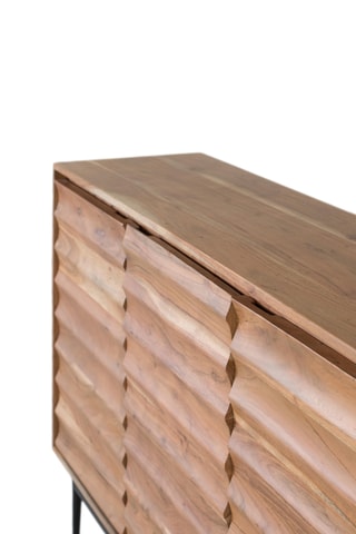 Buffet 3 portes en acacia - 86 x 145 x 35,5 cm