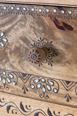 Commode 2 portes en manguier - 122 x 80 x 40 cm