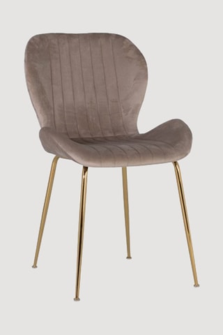 2 chaises - Gris clair et doré