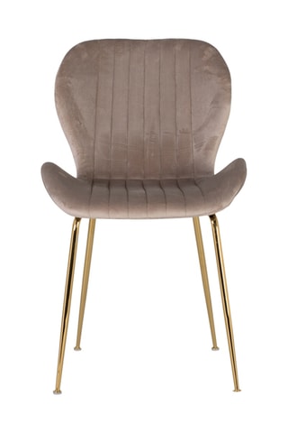 2 chaises - Gris clair et doré