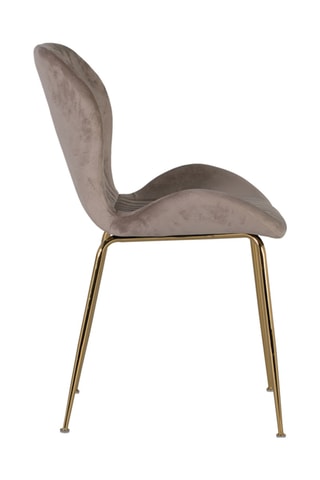 2 chaises - Gris clair et doré