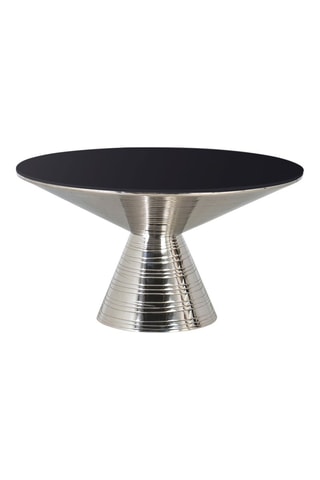 Table basse -  Noir et doré - Plateau en verre - 76 x 40 x 76 cm