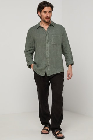 Chemise en lin - Kaki