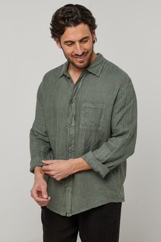 Chemise en lin - Kaki