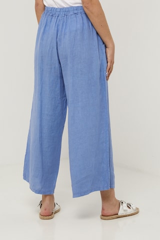 Pantalon en lin - Bleu