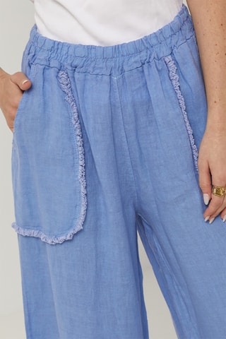 Pantalon en lin - Bleu